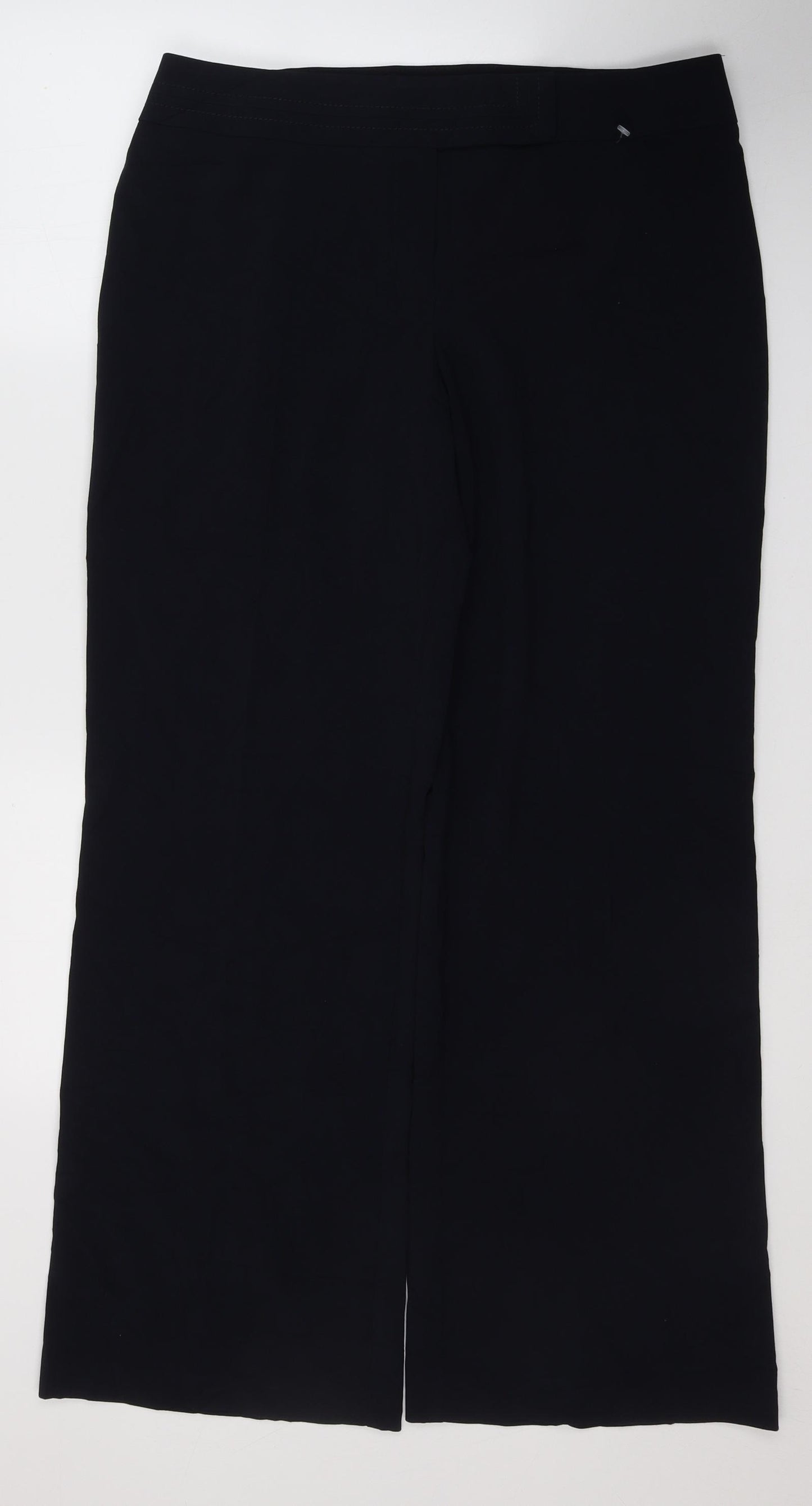 Marks and Spencer Womens Blue  Polyester Trousers  Size 14 L30 in Regular Button