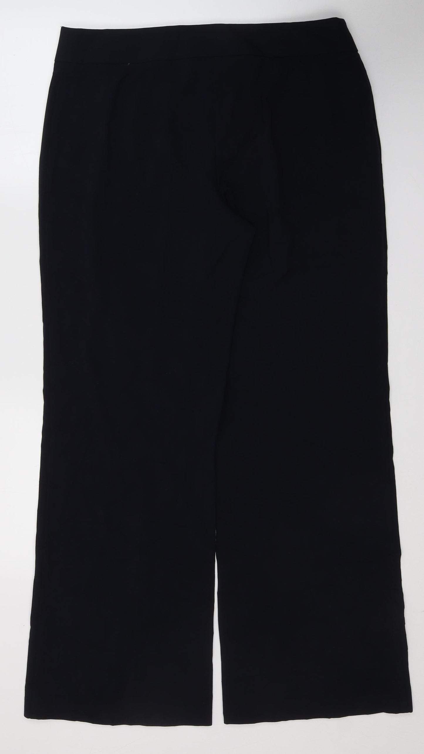 Marks and Spencer Womens Blue  Polyester Trousers  Size 14 L30 in Regular Button