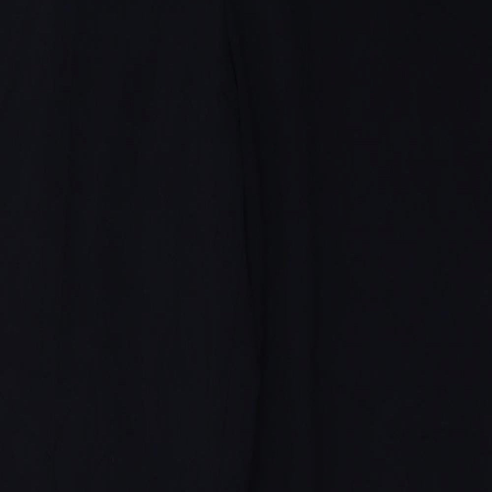 Marks and Spencer Womens Blue  Polyester Trousers  Size 14 L30 in Regular Button