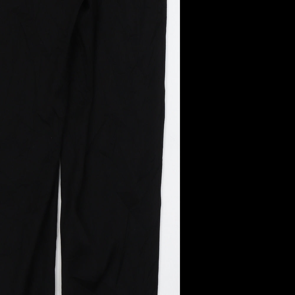 TU Womens Black  Polyester Trousers  Size 14 L28 in Regular
