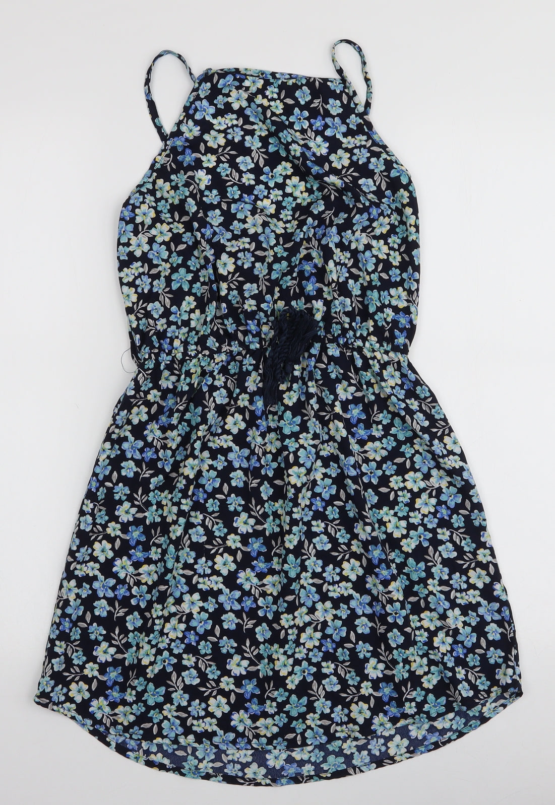 Atmosphere Womens Blue Floral Polyester A-Line  Size 10  High Neck Pullover