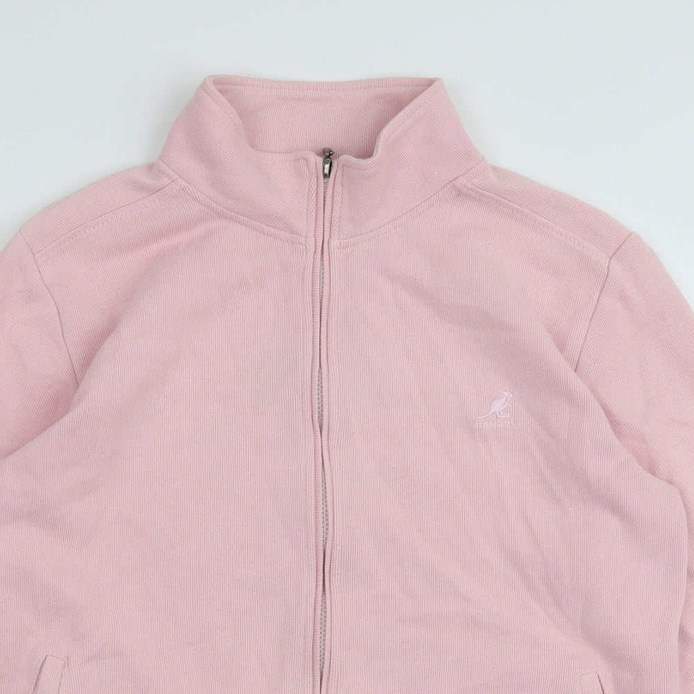 Kangol Womens Pink  Cotton Full Zip Sweatshirt Size 14  Zip