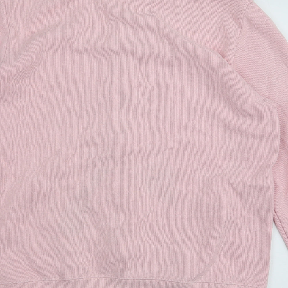 Kangol Womens Pink  Cotton Full Zip Sweatshirt Size 14  Zip