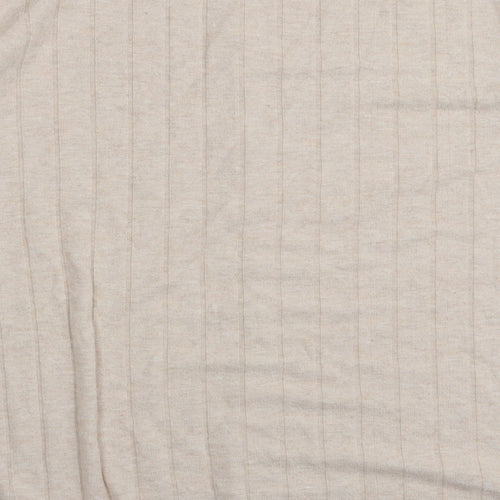 Nutmeg Womens Ivory Round Neck  Polyester Pullover Jumper Size 12