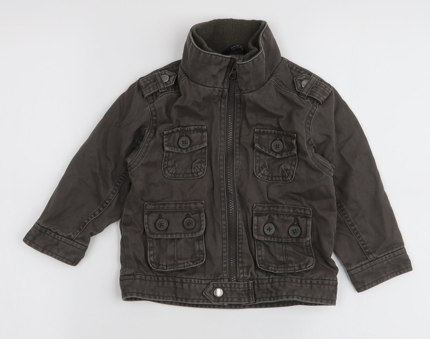 George Boys Brown   Jacket  Size 18-24 Months   Zip