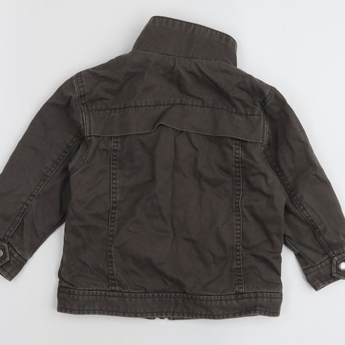 George Boys Brown   Jacket  Size 18-24 Months   Zip