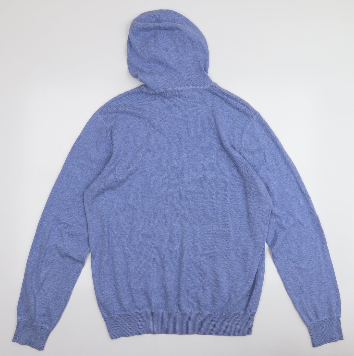 F&F Womens Blue Round Neck  100% Cotton Pullover Jumper Size L