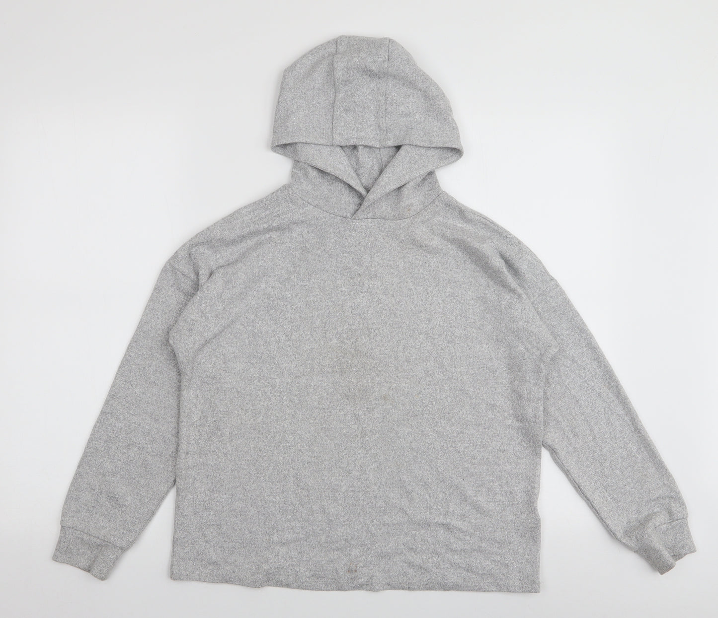 Marks and Spencer Girls Grey  Viscose Pullover Hoodie Size 11-12 Years  Pullover