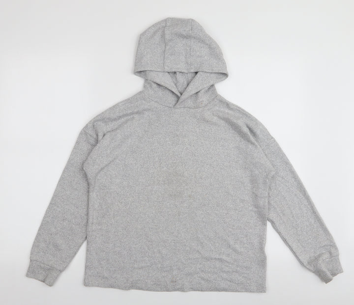 Marks and Spencer Girls Grey  Viscose Pullover Hoodie Size 11-12 Years  Pullover