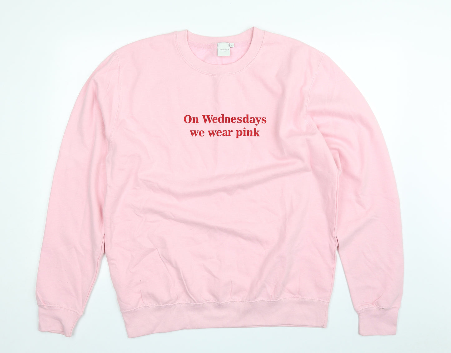 Skinny Dip Womens Pink  Cotton Pullover Sweatshirt Size L  Pullover - On Wednesdays We wear Pink