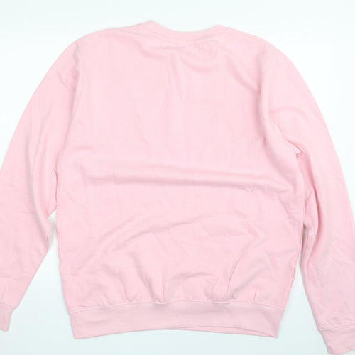 Skinny Dip Womens Pink  Cotton Pullover Sweatshirt Size L  Pullover - On Wednesdays We wear Pink