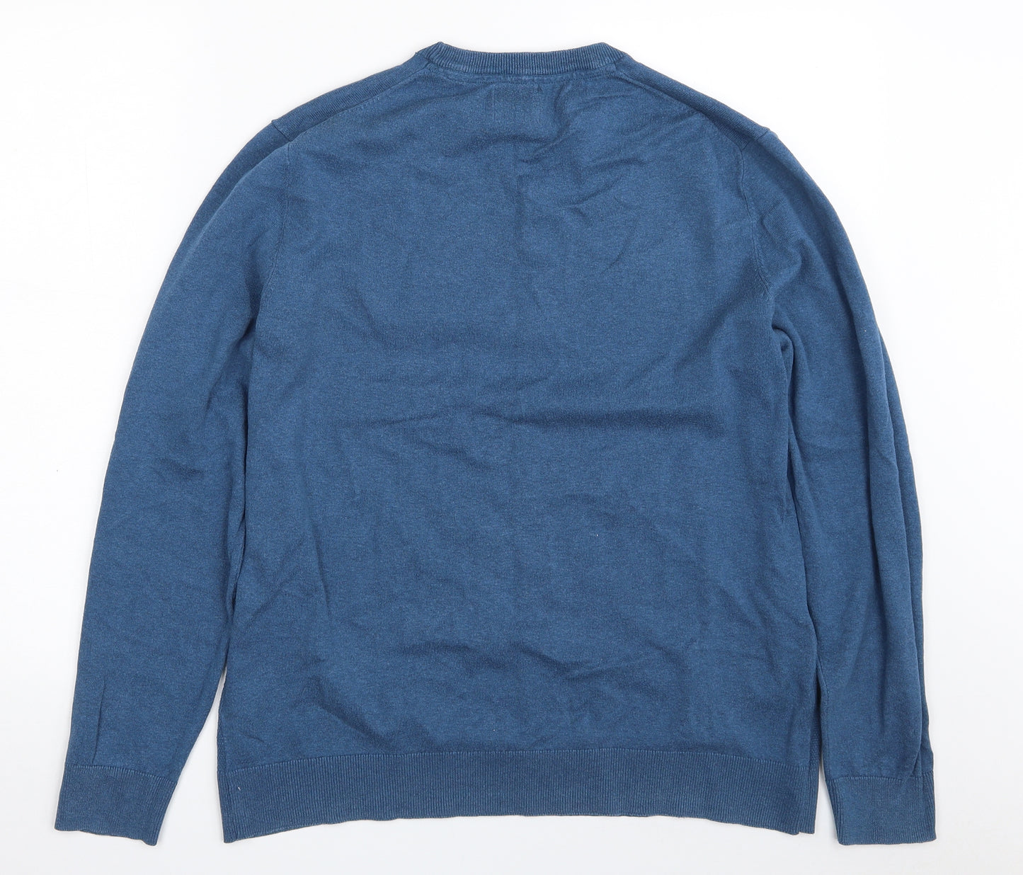 Burton Mens Blue Crew Neck  Cotton Pullover Jumper Size L