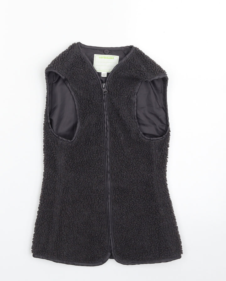 Vertbaudet Girls Grey Gilet Jacket Size 7-8 Years Zip