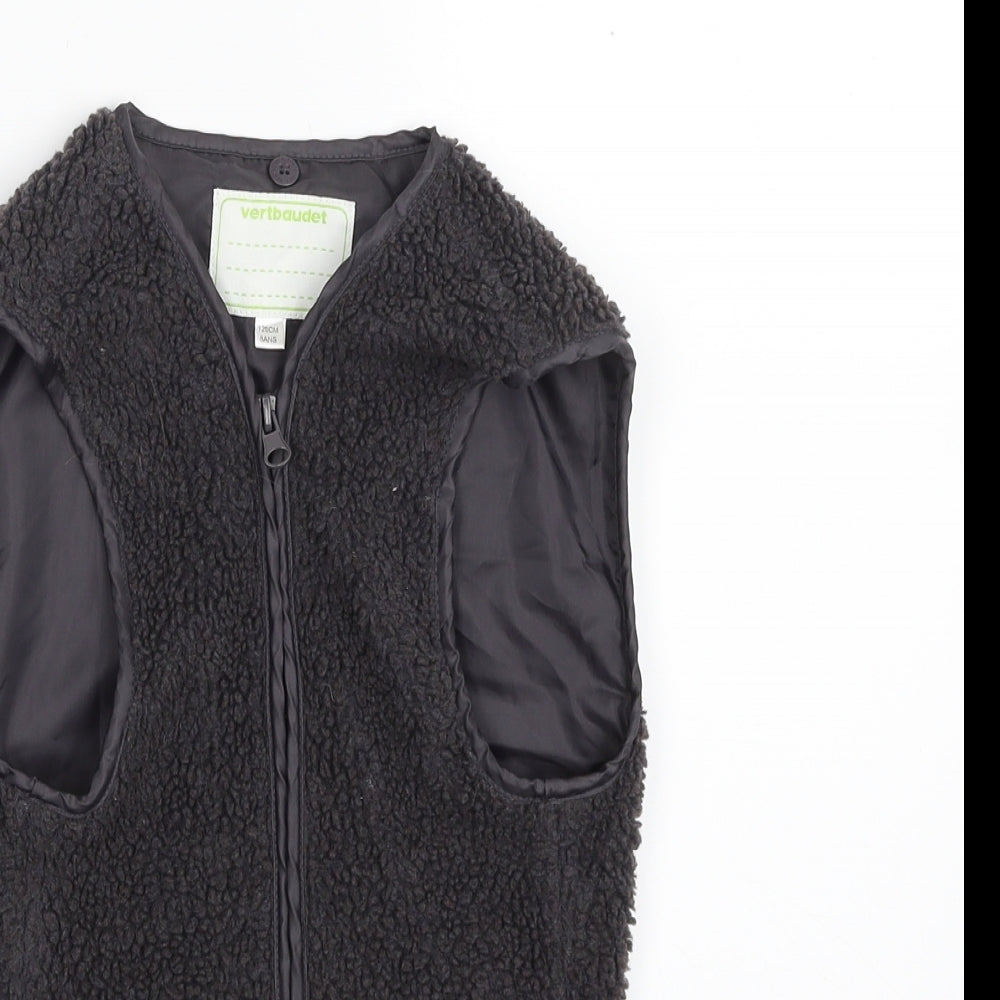Vertbaudet Girls Grey   Gilet Jacket Size 7-8 Years  Zip