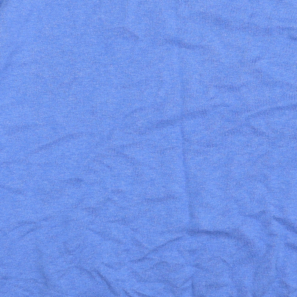 TU Mens Blue V-Neck  Cotton Pullover Jumper Size L