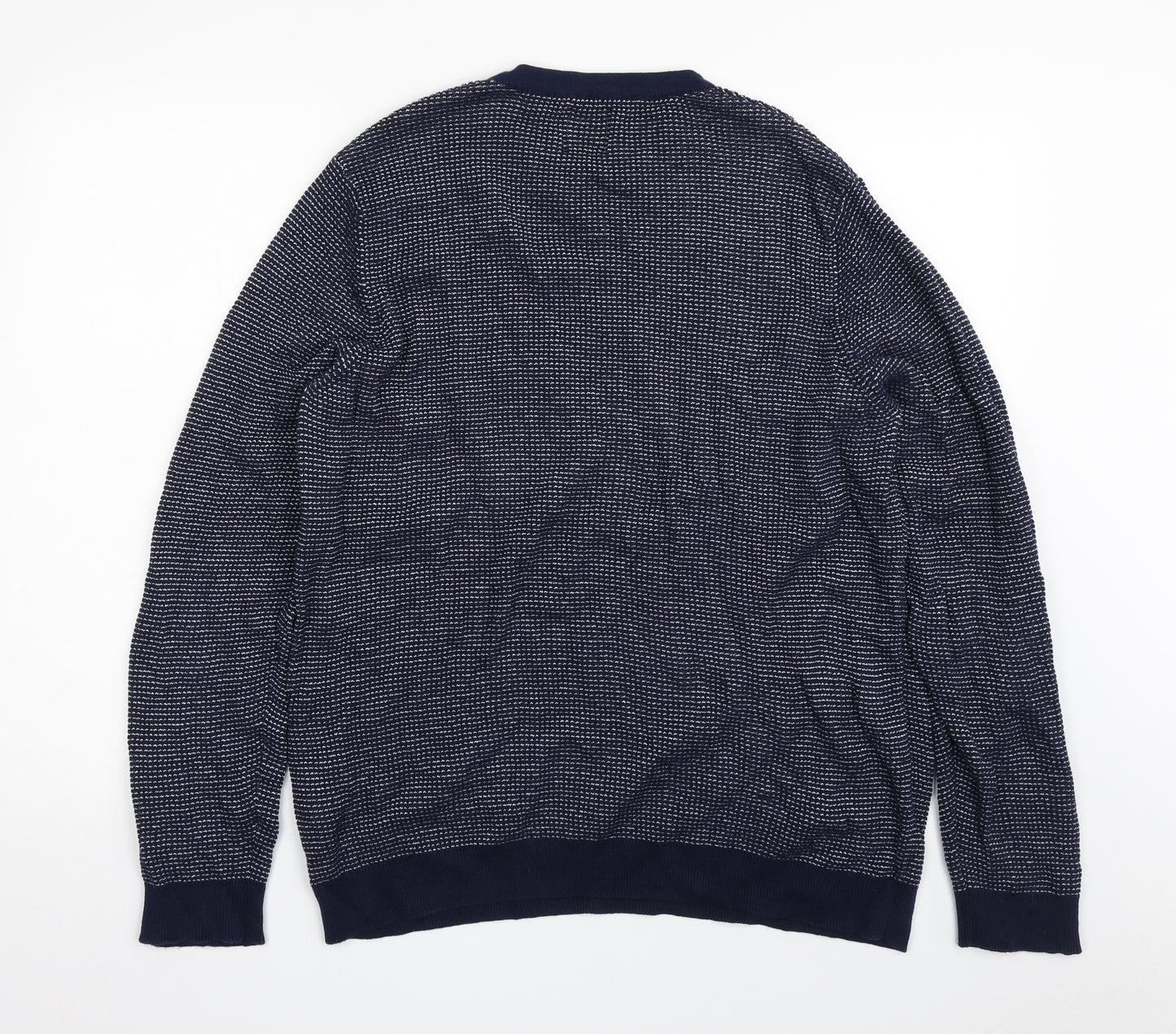 Burton Mens Blue Crew Neck  Cotton Pullover Jumper Size L