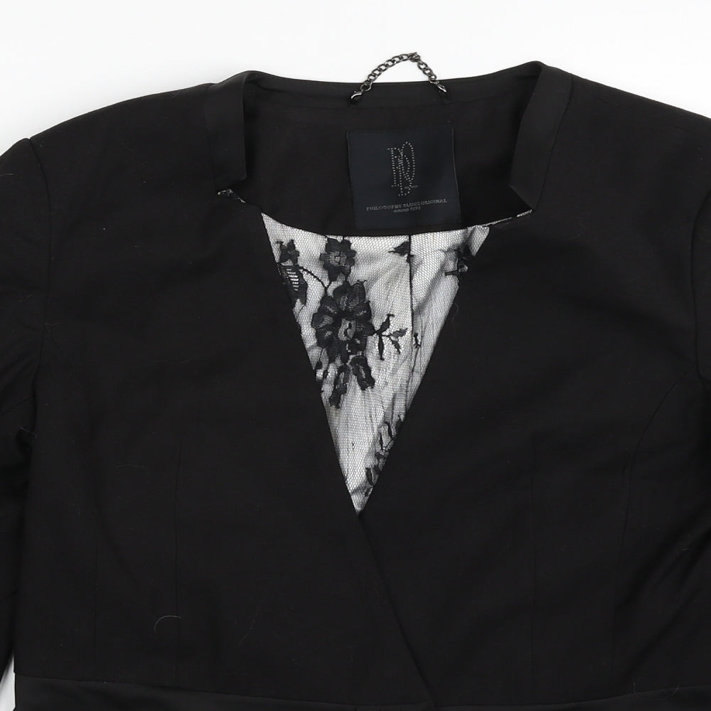 Philosophy Blues Original Womens Black   Jacket Blazer Size 8  Snap