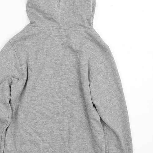 Loststock Boys Grey  Cotton Pullover Hoodie Size 8-9 Years  Pullover - Dinosaur