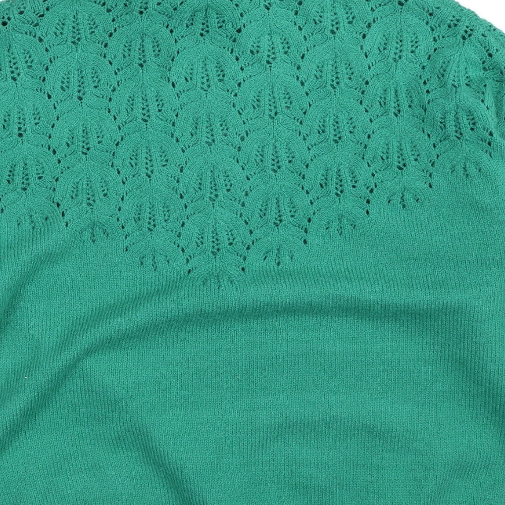 NEXT Womens Green High Neck  Acrylic Pullover Jumper Size XL