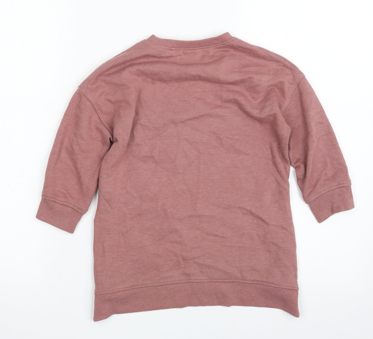 NEXT Girls Pink  Cotton Pullover Sweatshirt Size 3 Years  Pullover