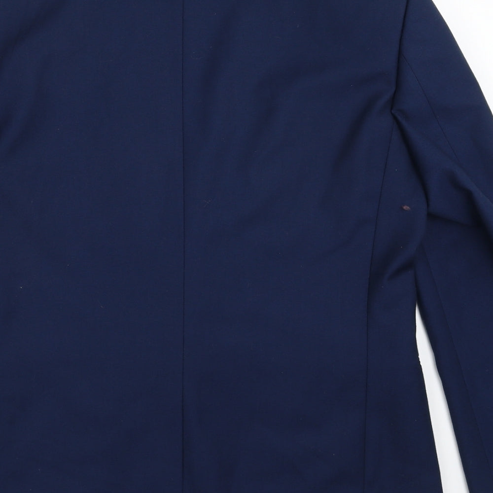 Skopes Mens Blue  Polyester Jacket Suit Jacket Size 36
