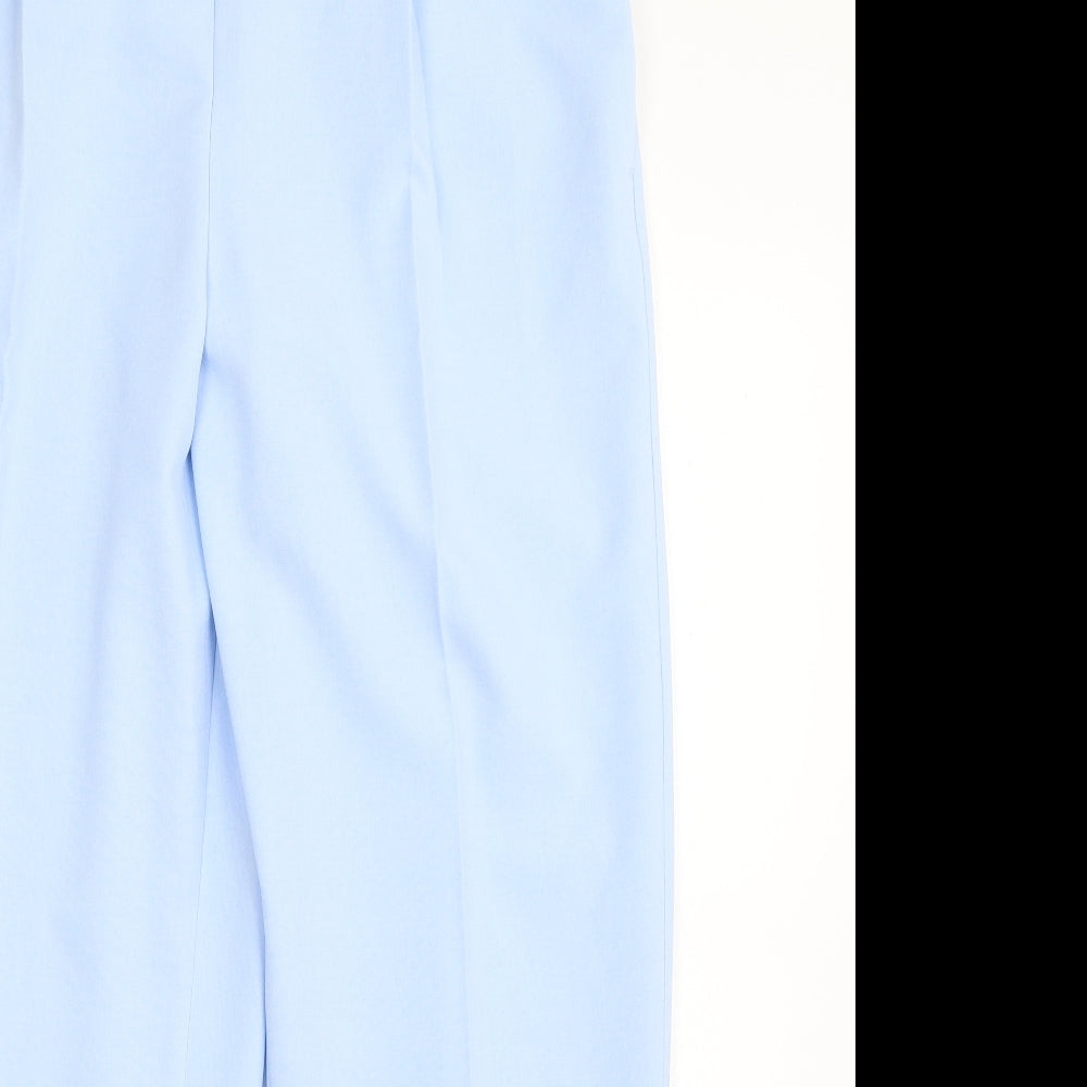 Marks and Spencer Womens Blue  Polyester Dress Pants Trousers Size 12 L27 in Regular
