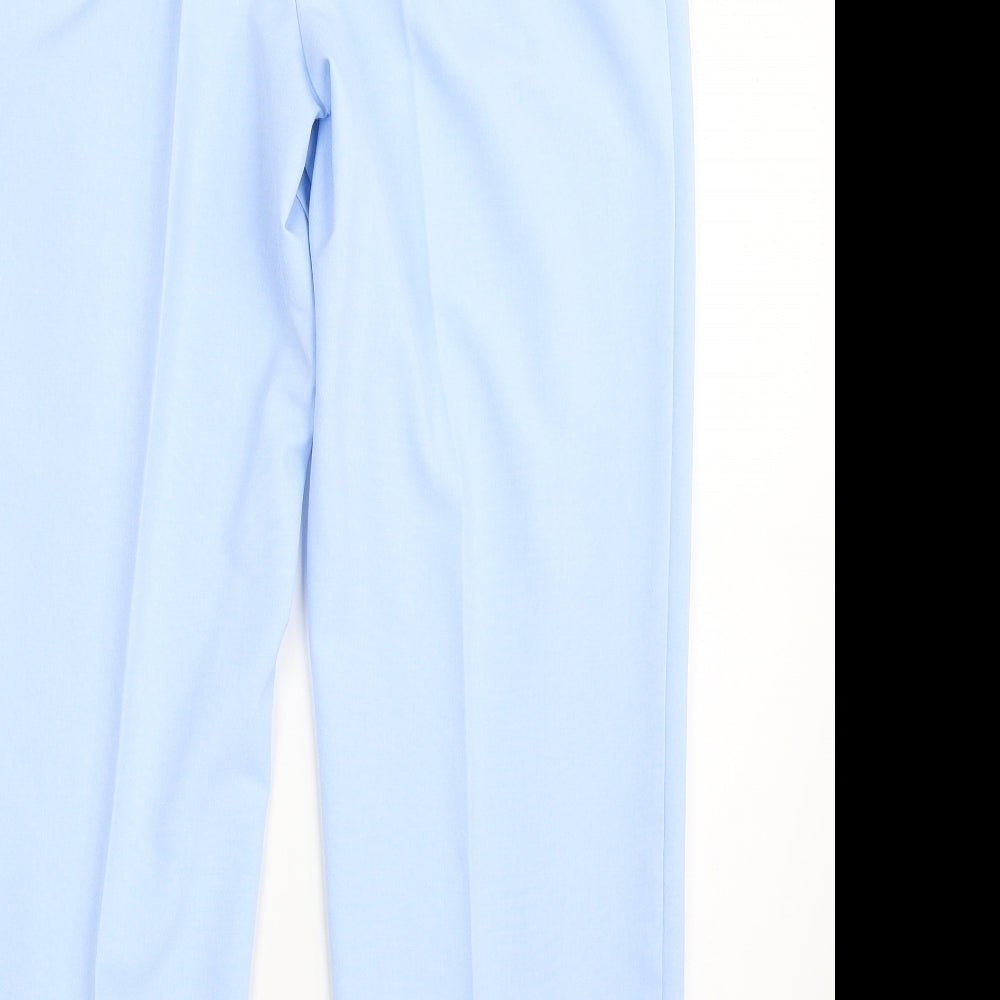 Marks and Spencer Womens Blue  Polyester Dress Pants Trousers Size 12 L27 in Regular