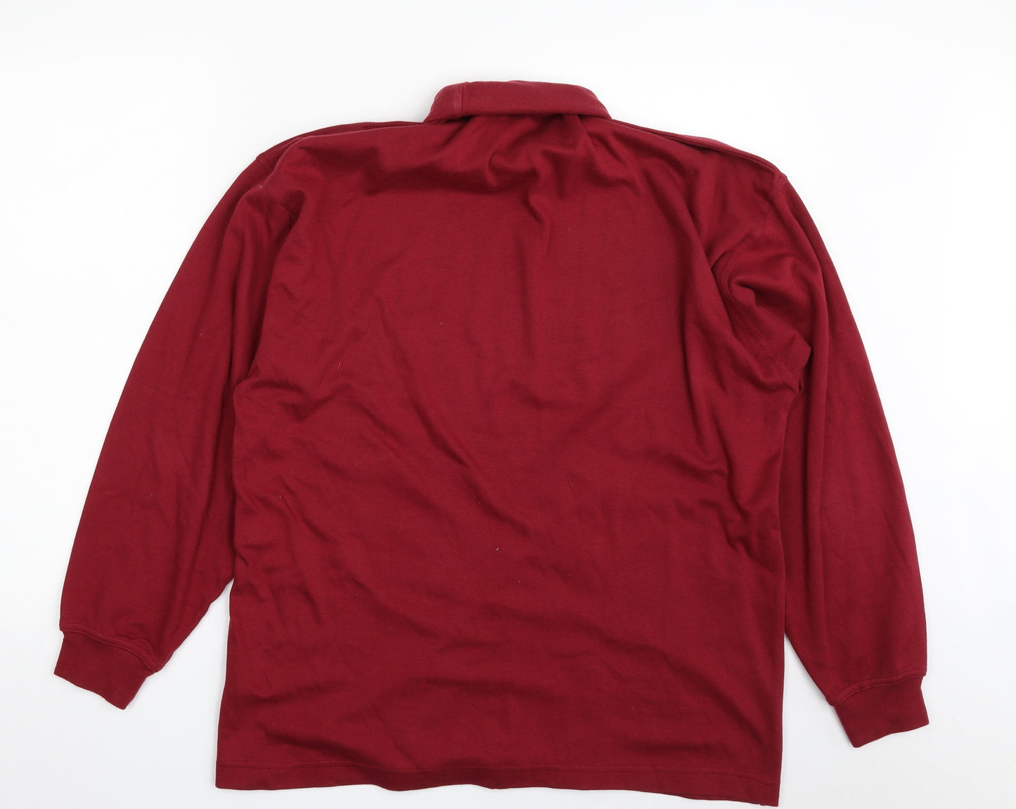 Antartex Mens Red  Cotton Pullover Sweatshirt Size L