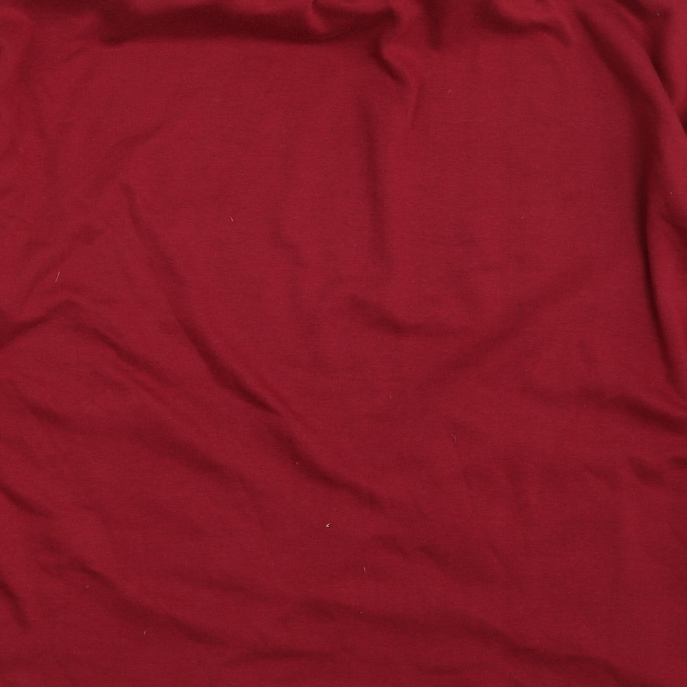 Antartex Mens Red  Cotton Pullover Sweatshirt Size L