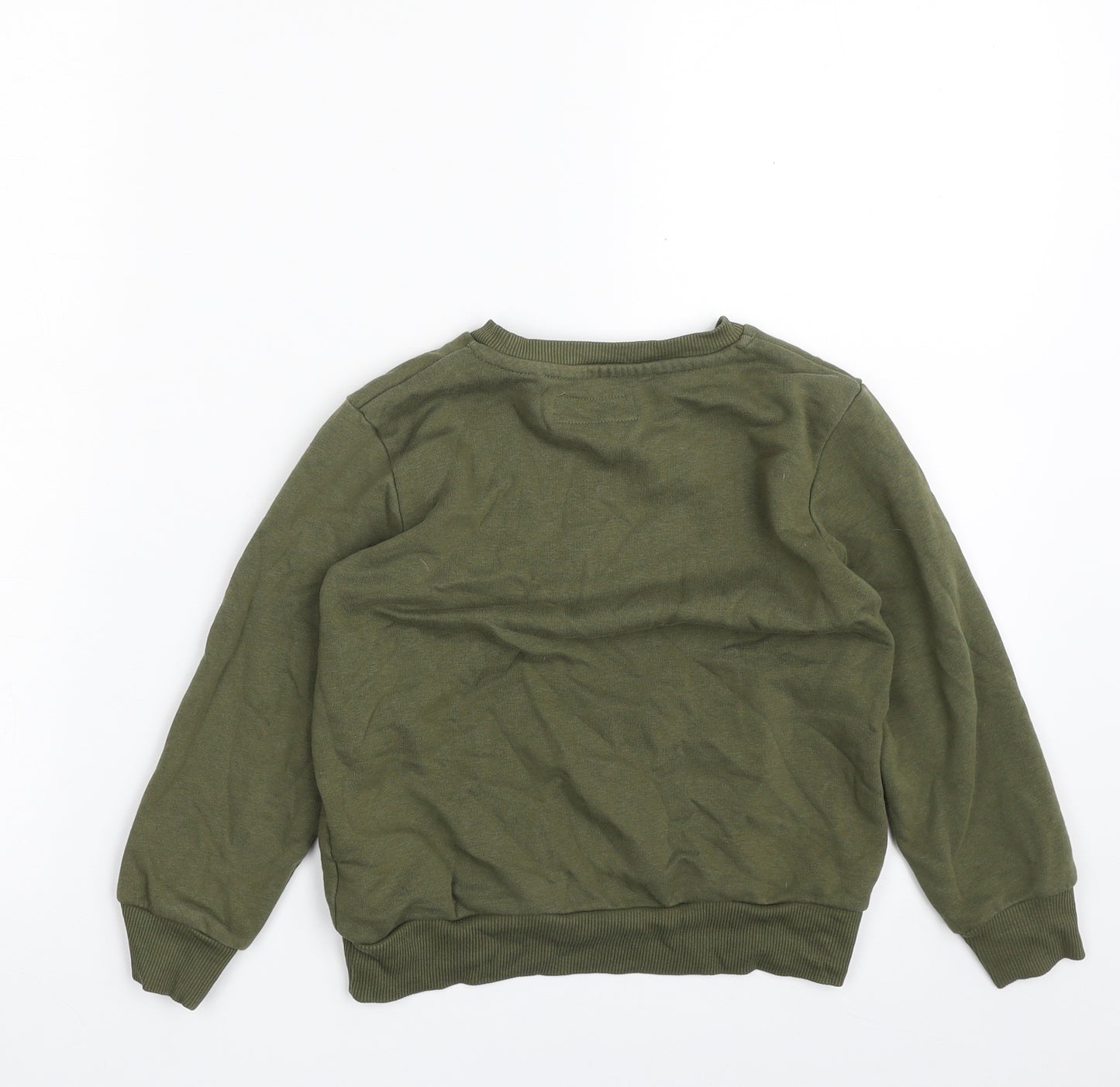 NEXT Boys Green  Cotton Pullover Sweatshirt Size 4-5 Years  Pullover - Dinosaur