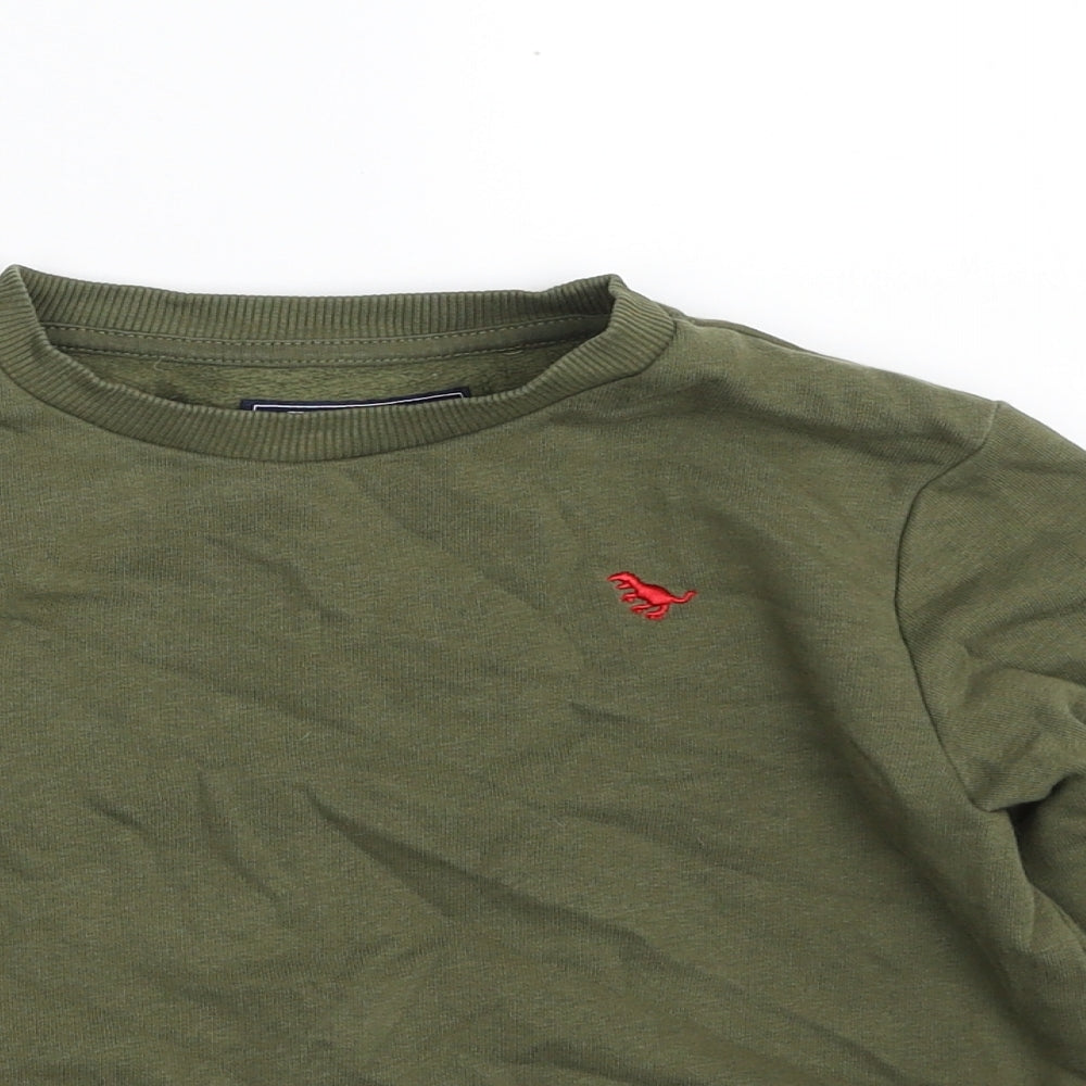 NEXT Boys Green  Cotton Pullover Sweatshirt Size 4-5 Years  Pullover - Dinosaur