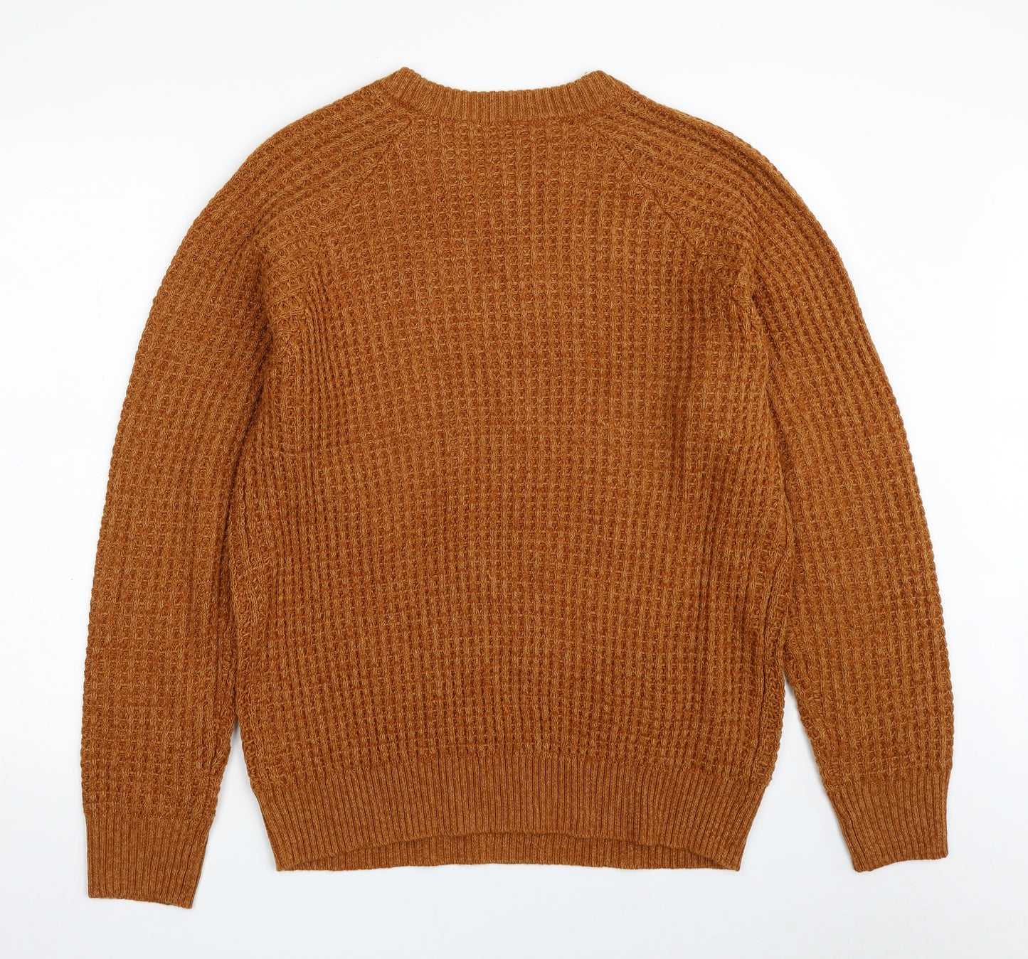 George Mens Brown Crew Neck  Acrylic Pullover Jumper Size XL