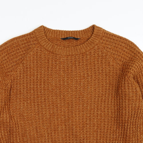 George Mens Brown Crew Neck  Acrylic Pullover Jumper Size XL