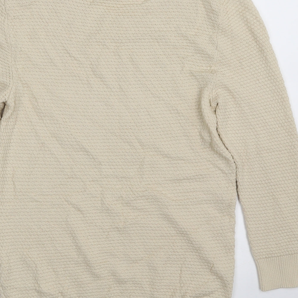 Principles Womens Beige Crew Neck  Acrylic Pullover Jumper Size 12