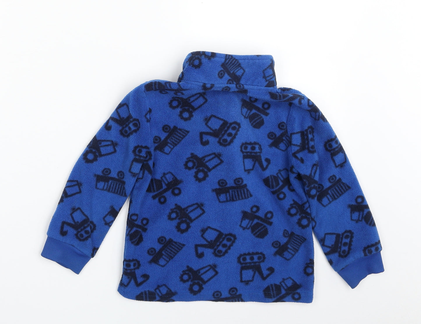George Boys Blue Geometric 100% Polyester Pullover Sweatshirt Size 2-3 Years  Zip - Minecraft