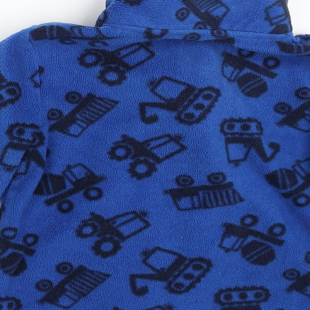 George Boys Blue Geometric 100% Polyester Pullover Sweatshirt Size 2-3 Years  Zip - Minecraft