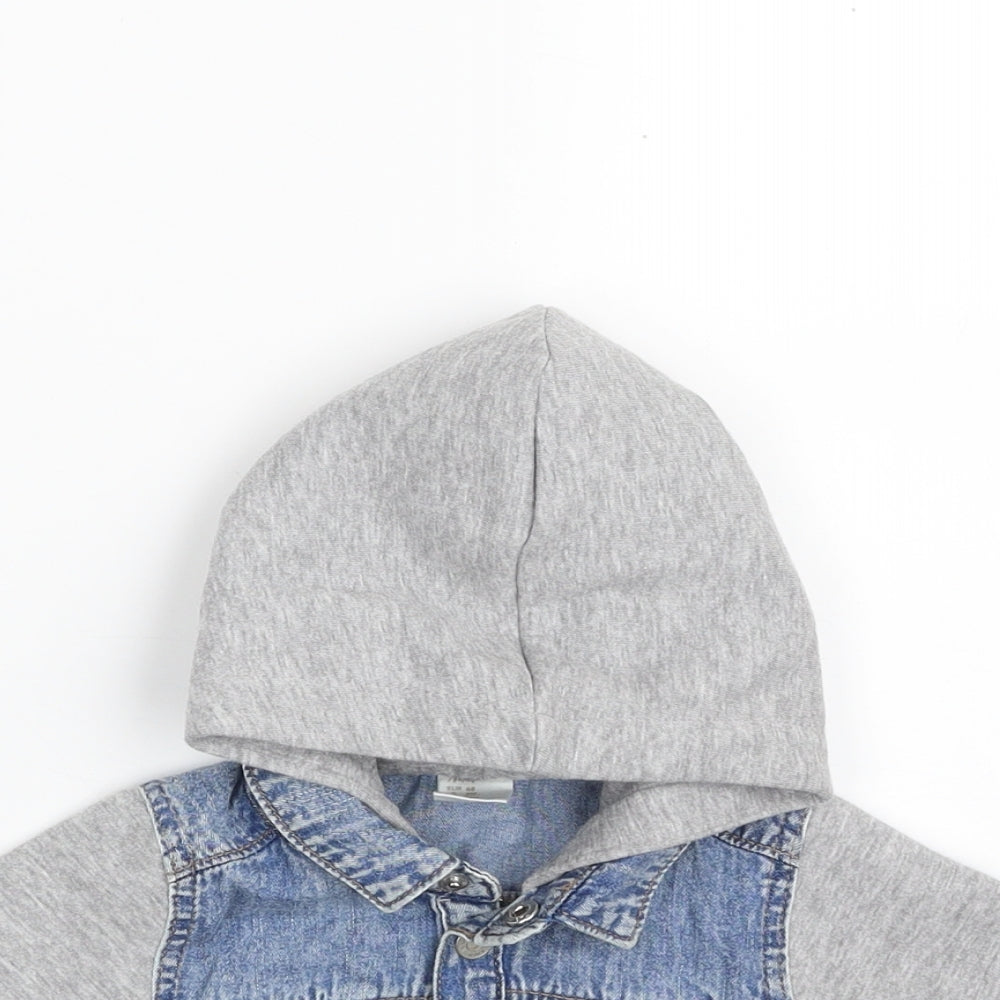 H&M Boys Blue   Jacket  Size 3-6 Months   Snap