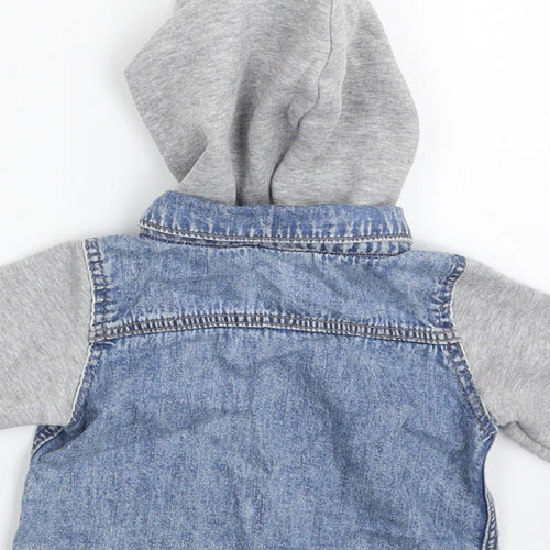 H&M Boys Blue   Jacket  Size 3-6 Months   Snap