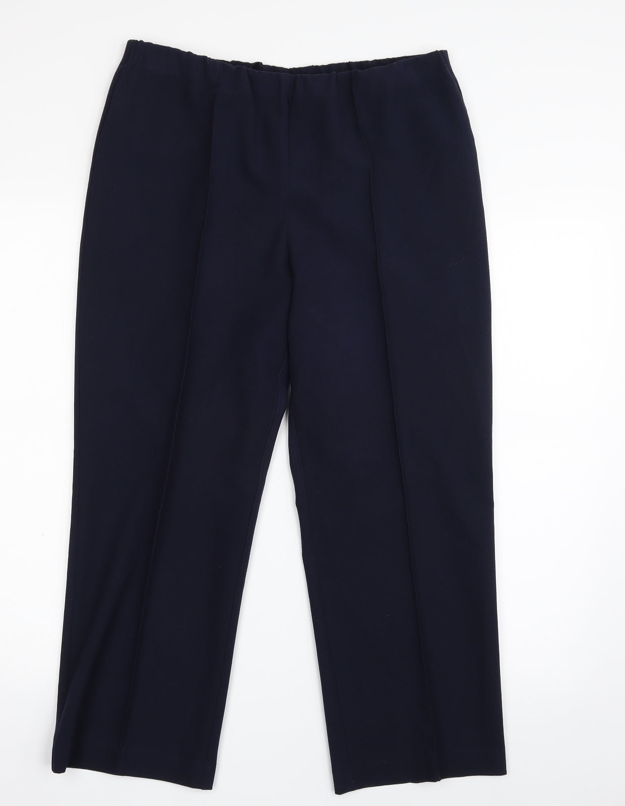 Bonmarché Womens Blue  Polyester Trousers  Size 14 L25 in Regular