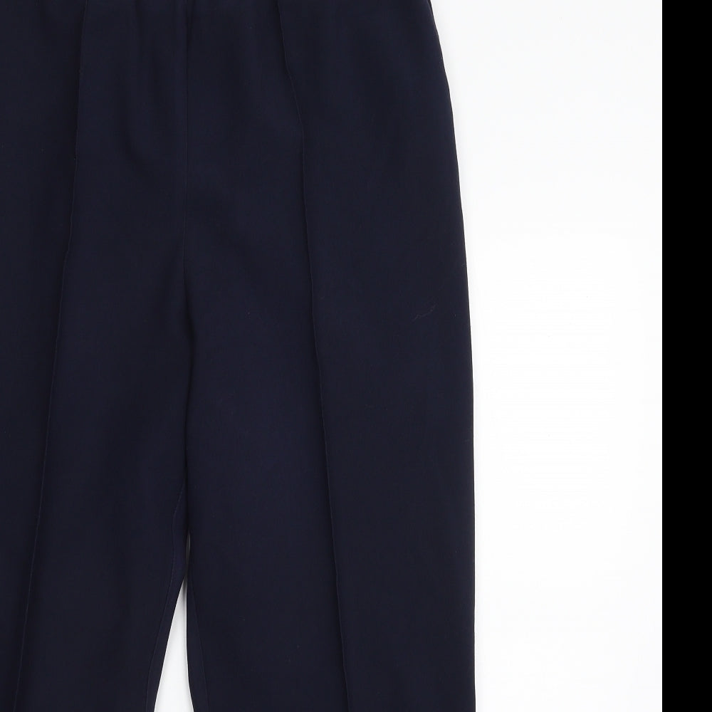 Bonmarché Womens Blue  Polyester Trousers  Size 14 L25 in Regular