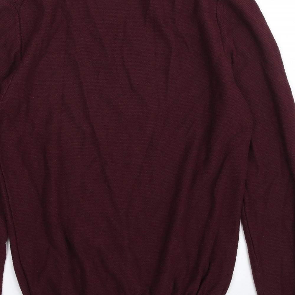 Primark Mens Purple Crew Neck  Cotton Pullover Jumper Size M