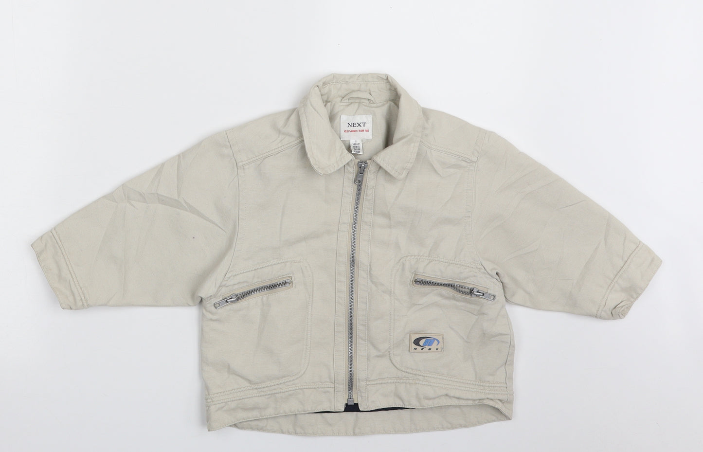 NEXT Boys Beige   Jacket  Size 2 Years  Zip