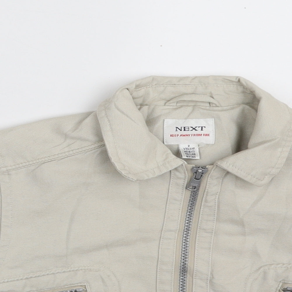 NEXT Boys Beige   Jacket  Size 2 Years  Zip