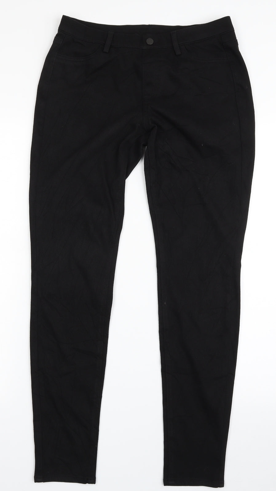 Uniqlo Womens Black  Cotton Skinny Jeans Size M L28 in Slim