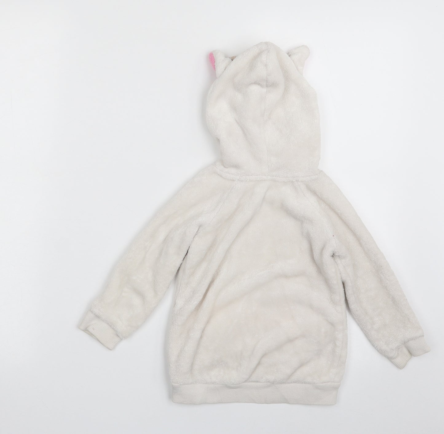 H&M Girls White  100% Polyester Pullover Jumper Size 18-24 Months  Pullover - Unicorn -Magical
