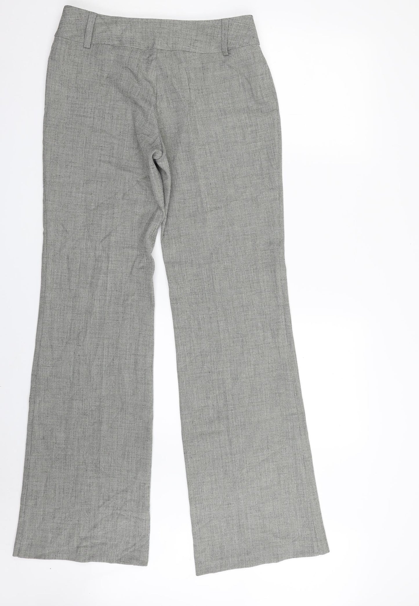 New Look Womens Grey  Polyester Trousers  Size 10 L33 in Regular Zip