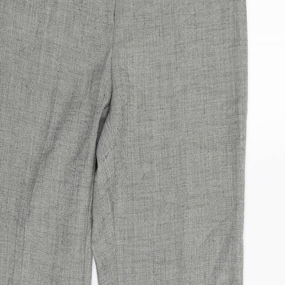New Look Womens Grey  Polyester Trousers  Size 10 L33 in Regular Zip