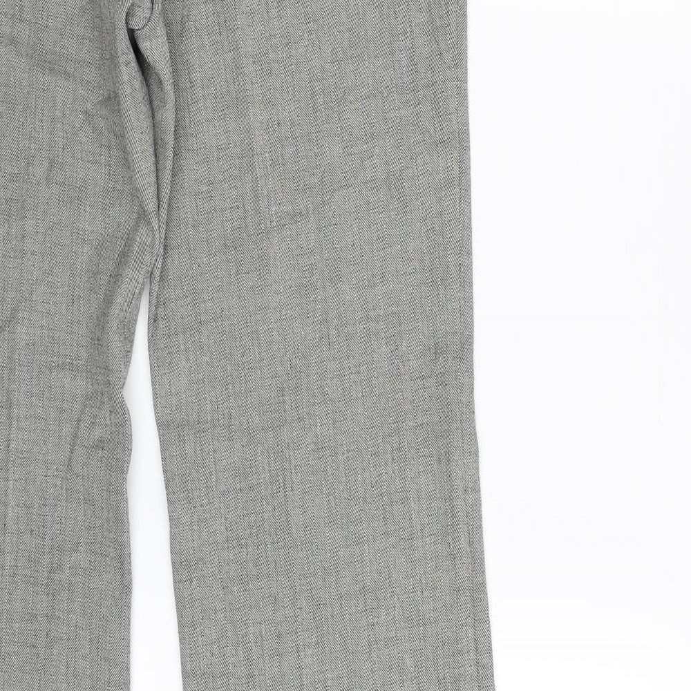 New Look Womens Grey  Polyester Trousers  Size 10 L33 in Regular Zip