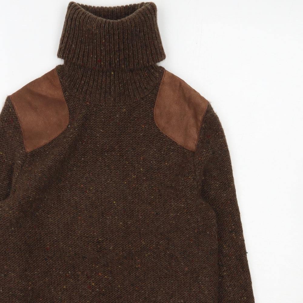 Ralph Lauren  Womens Brown Roll Neck  Wool Pullover Jumper Size M