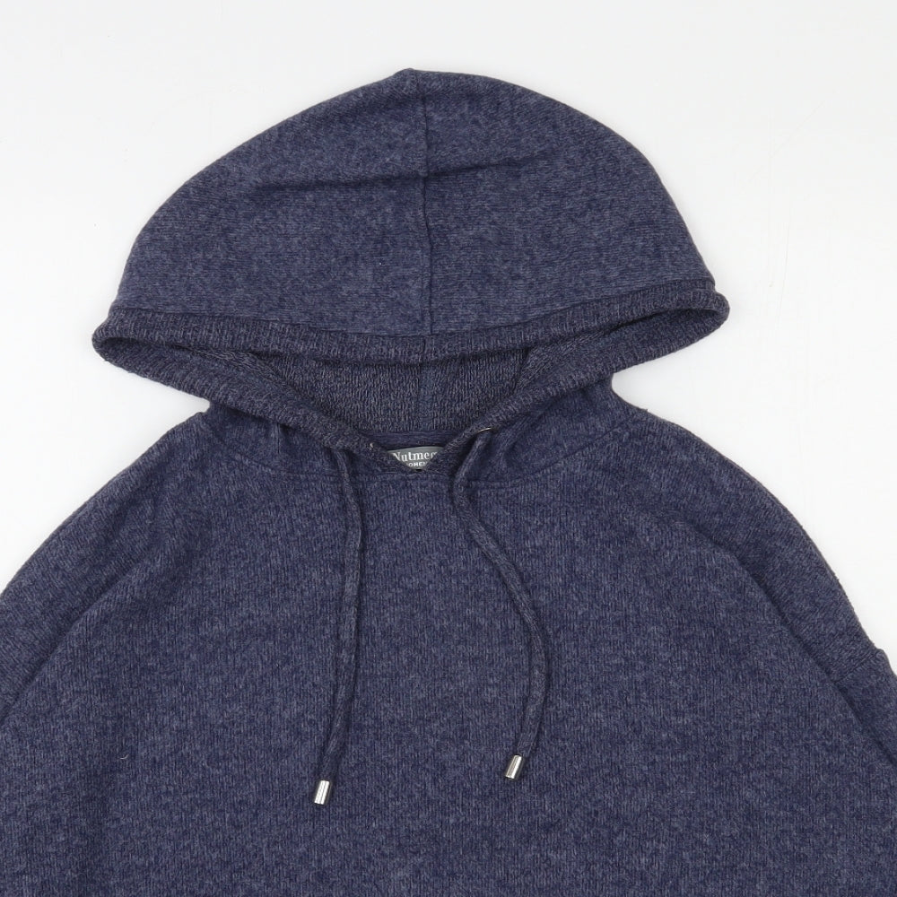 Nutmeg Womens Blue  Polyester Pullover Hoodie Size 8  Pullover